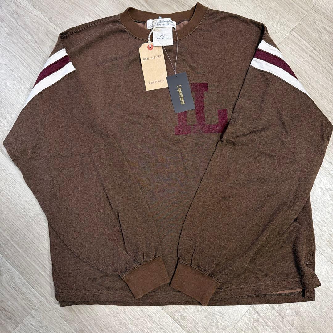 レミ レリーフFOOTBALL LONG SLEEVE T-SHIRTS★新品！