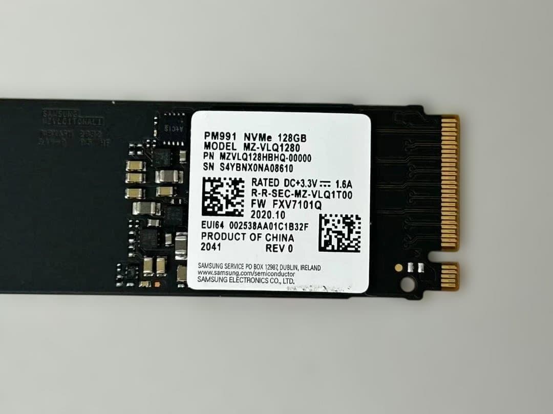 Samsung NVMe 128GB M.2 SSD 完全初期化済 10枚セット