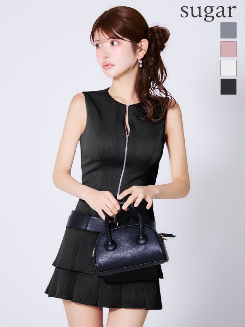 ブラック4307ローブドフルールグロッシー　AngelRSugar キャバドレス