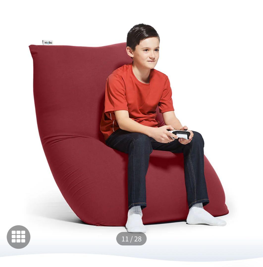 ほぼ未使用 yogibo midi ワインレッド