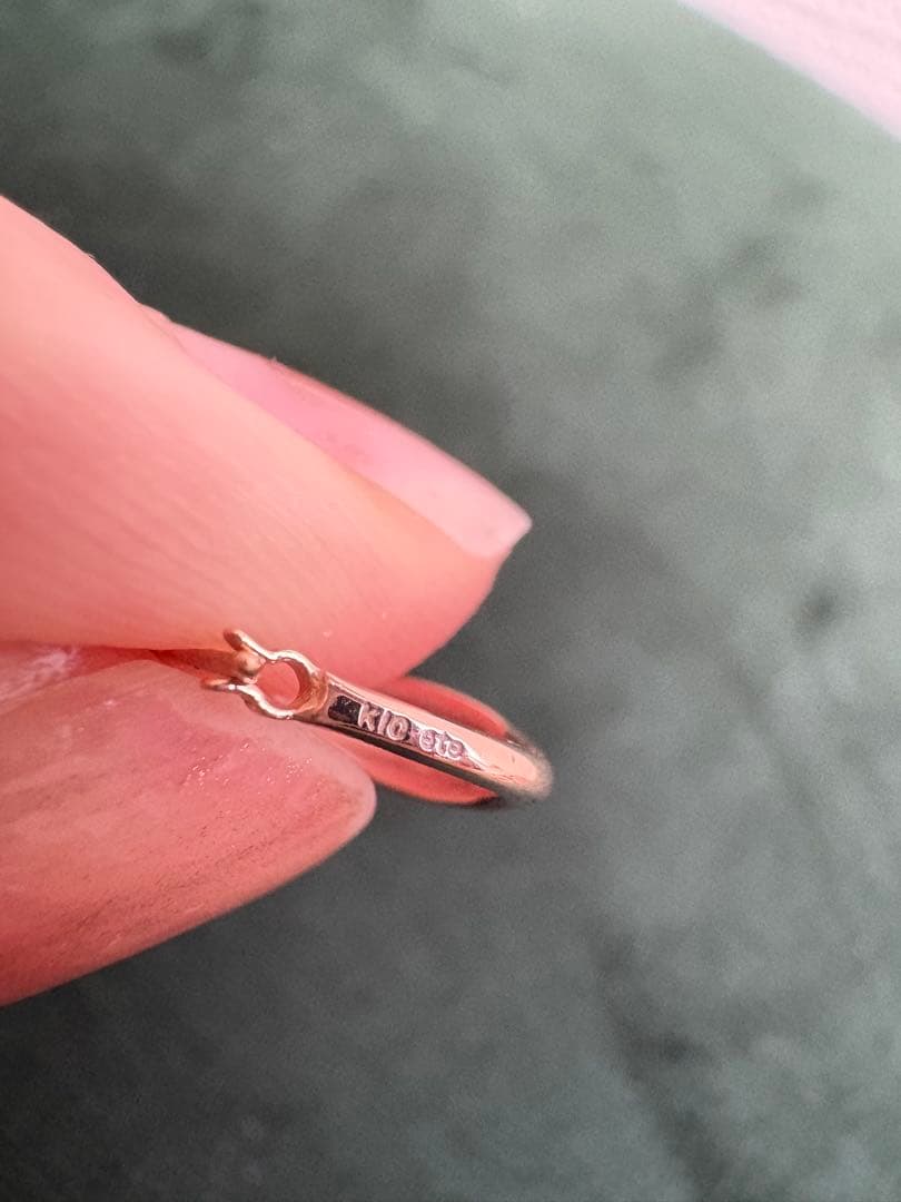 専用　★ete K10 ピンクゴールド フープピアス　片耳　雫型　ドロップ エテ