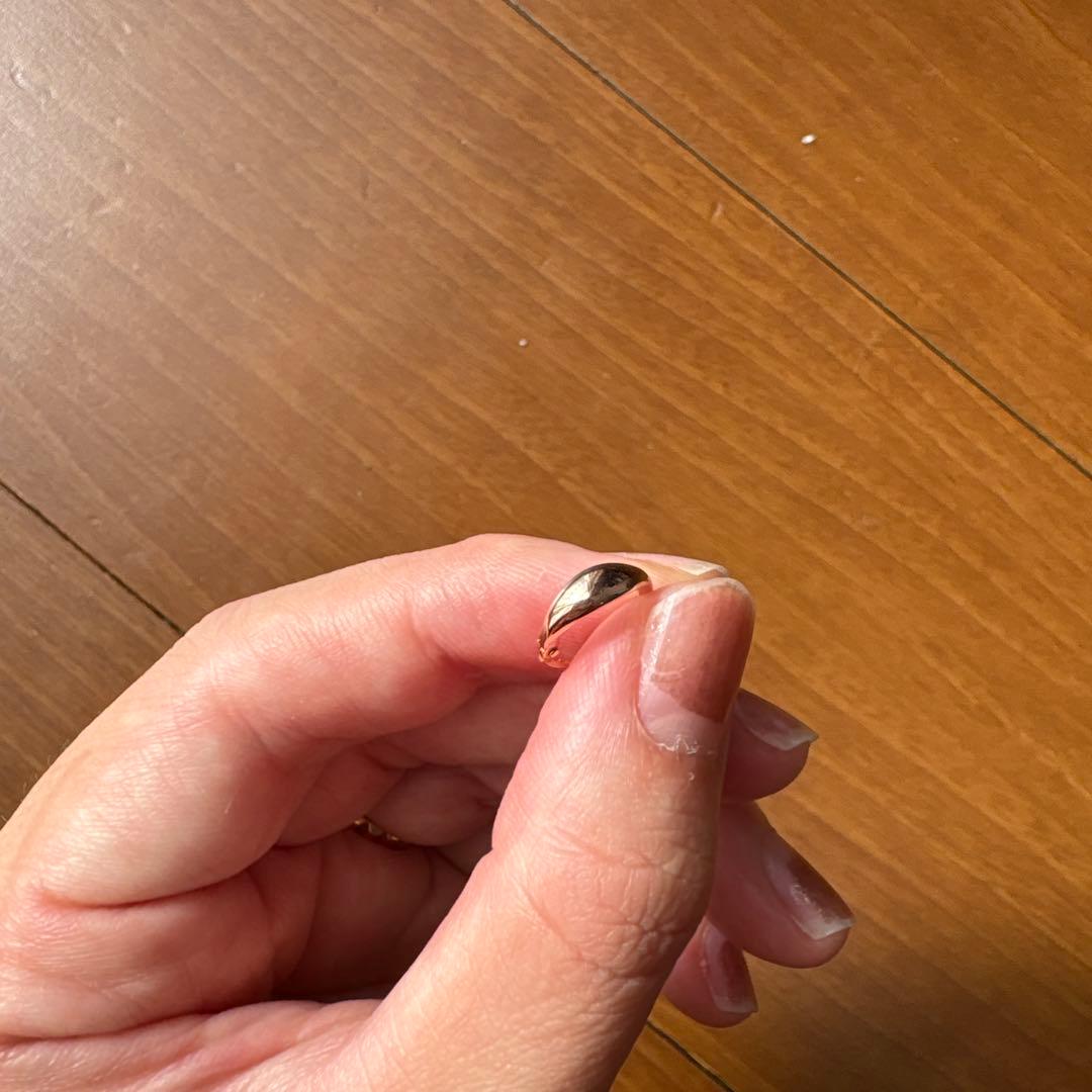 専用　★ete K10 ピンクゴールド フープピアス　片耳　雫型　ドロップ エテ