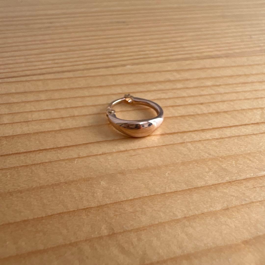 専用　★ete K10 ピンクゴールド フープピアス　片耳　雫型　ドロップ エテ