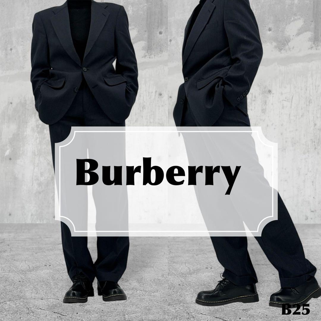 美品】Burberry バーバリー　スーツ　セットアップ　ジャケット　90s 黒