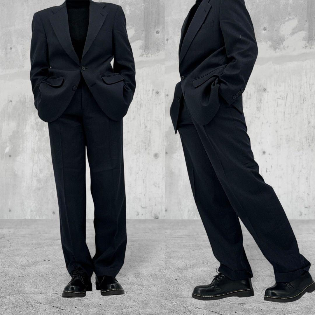 美品】Burberry バーバリー　スーツ　セットアップ　ジャケット　90s 黒