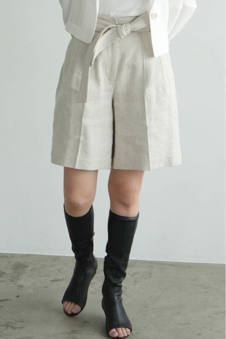 パンツ CLANE STITCH BELT HALF PANTS