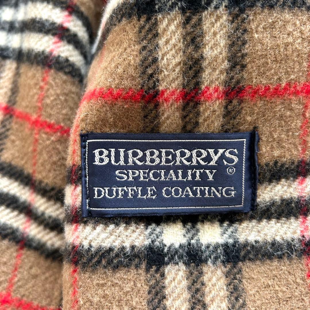【美品】バーバリー ノバチェック ダッフルコート ロング 英国製 キャメル