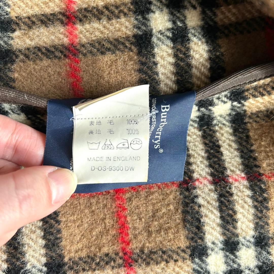 【美品】バーバリー ノバチェック ダッフルコート ロング 英国製 キャメル