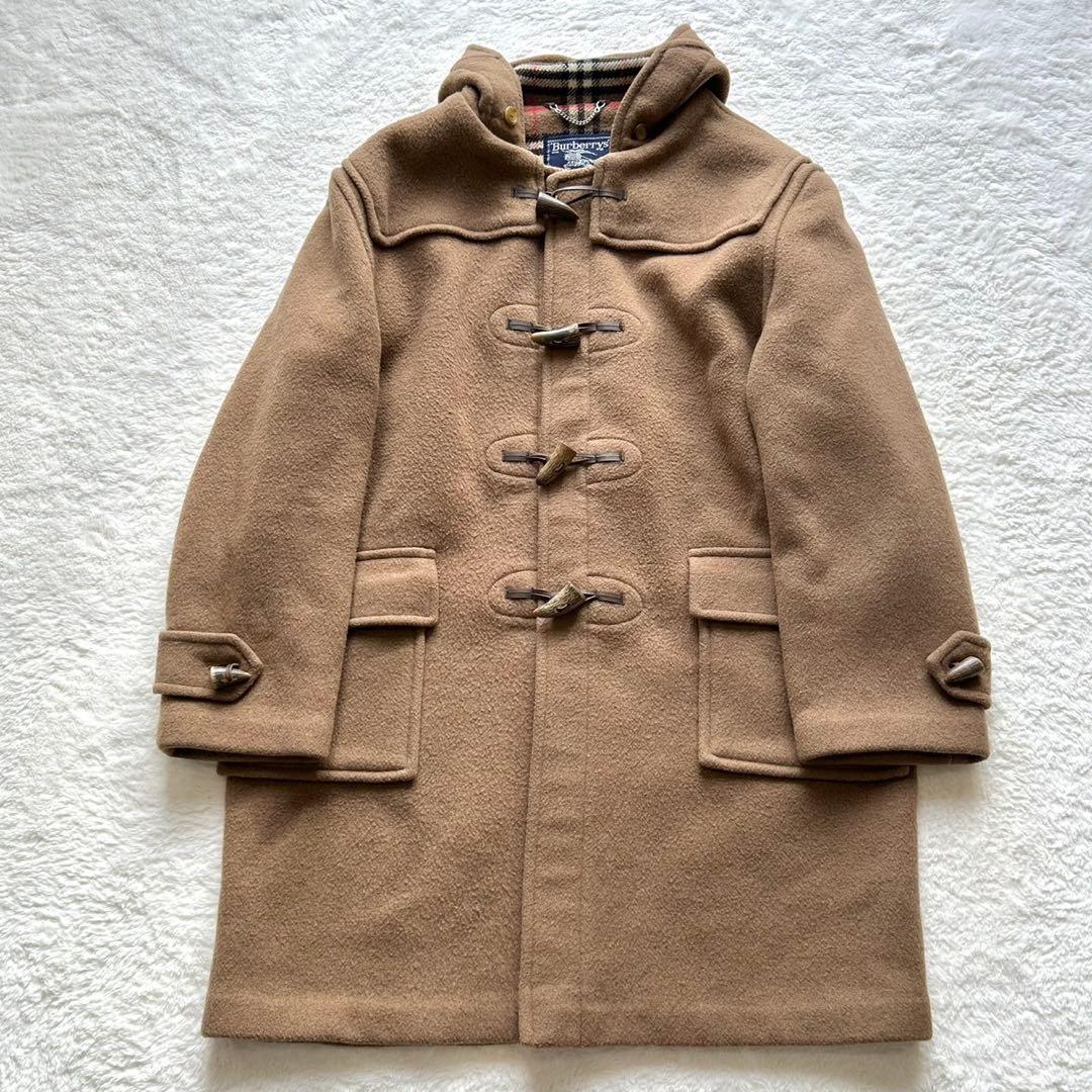 【美品】バーバリー ノバチェック ダッフルコート ロング 英国製 キャメル