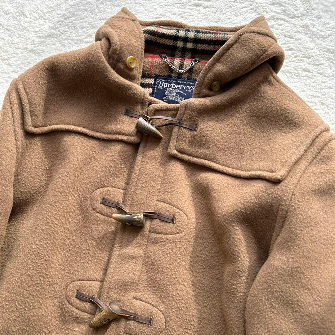 【美品】バーバリー ノバチェック ダッフルコート ロング 英国製 キャメル