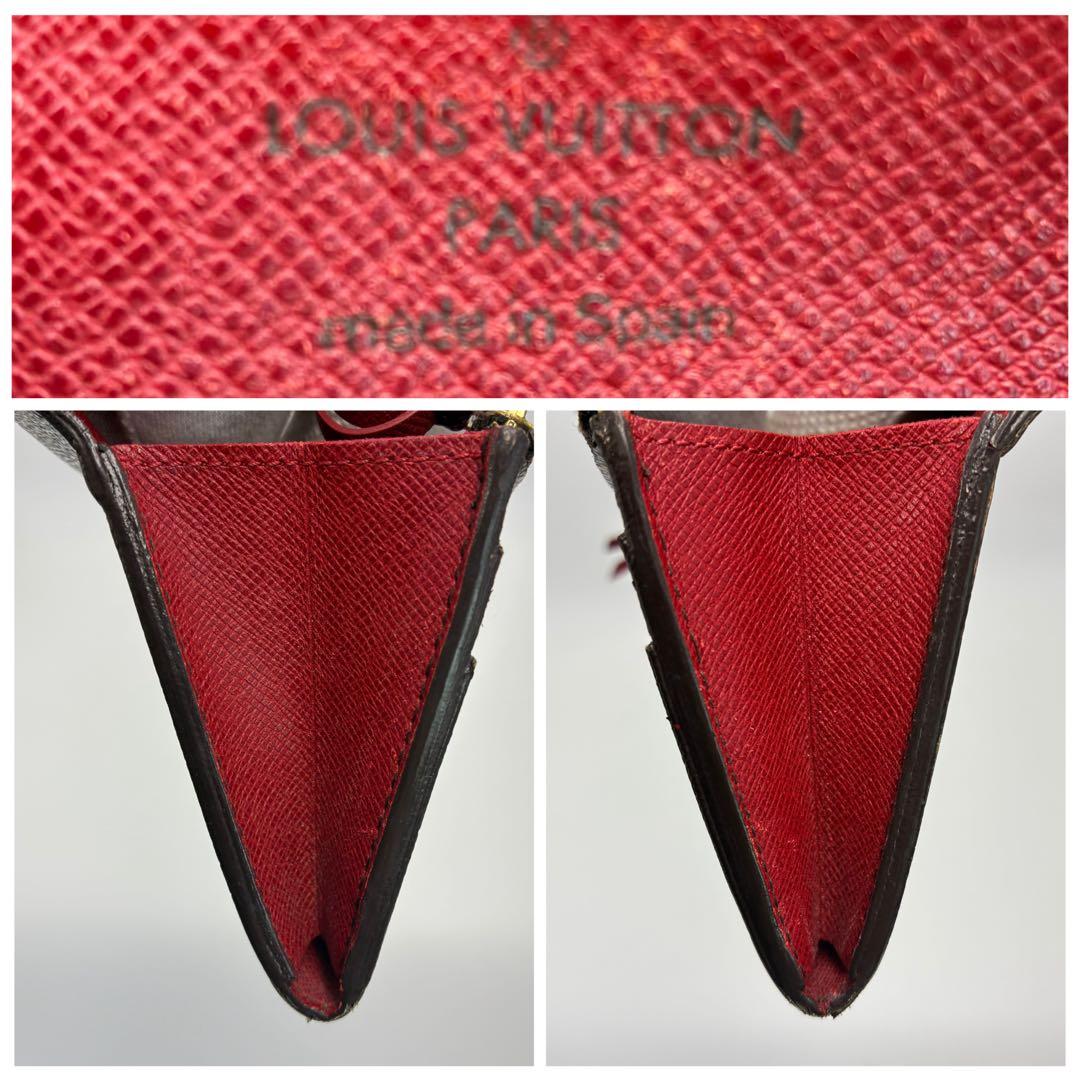 ルイヴィトン　ポルトフォイユエミリー　モノグラム 長財布　レッド