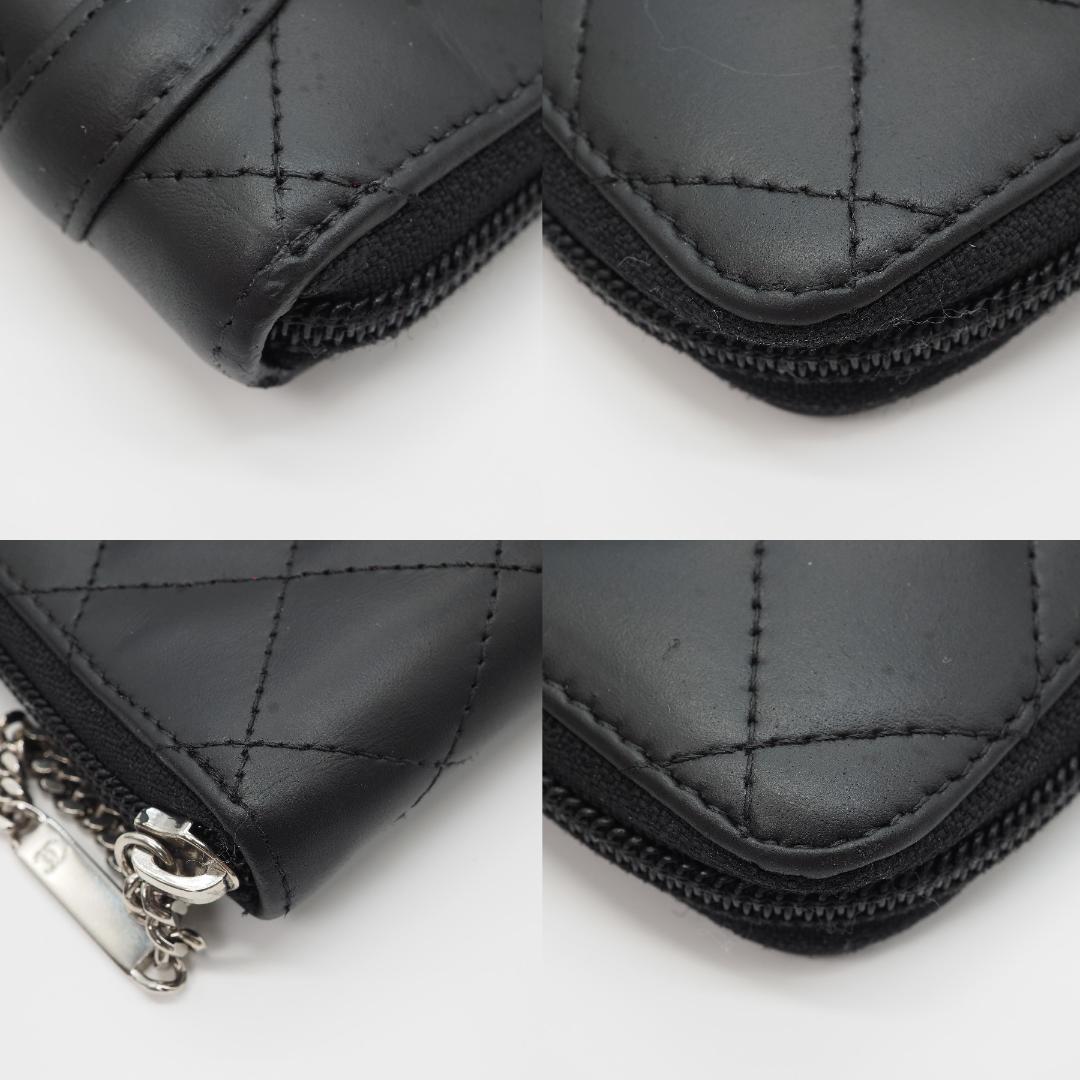 【美品】CHANEL カンボンライン ラウンドファスナー オーガナイザー