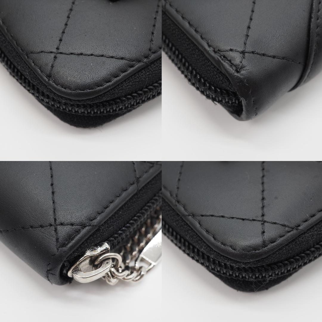 【美品】CHANEL カンボンライン ラウンドファスナー オーガナイザー