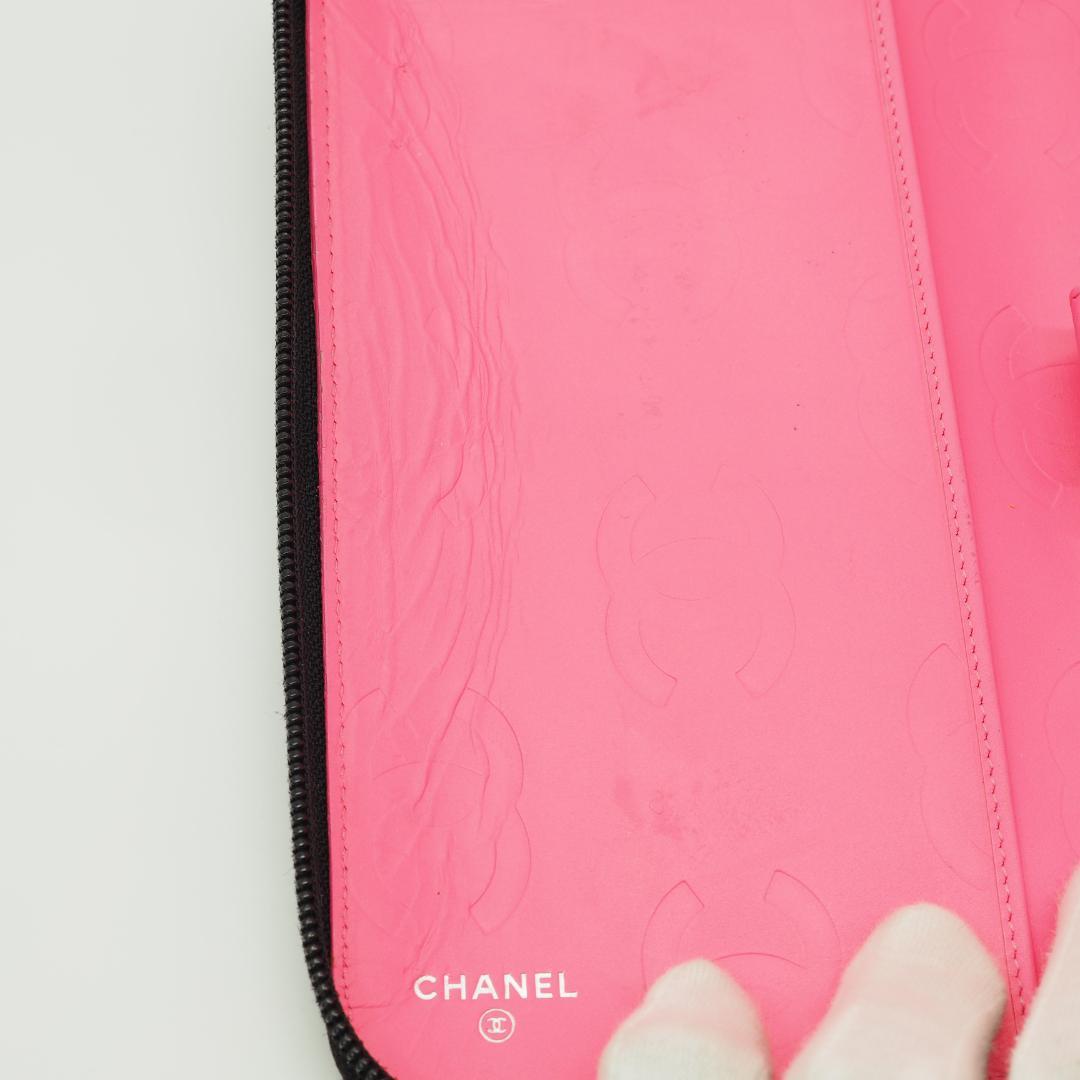 【美品】CHANEL カンボンライン ラウンドファスナー オーガナイザー