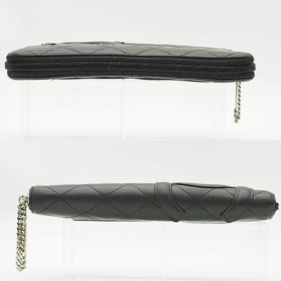 【美品】CHANEL カンボンライン ラウンドファスナー オーガナイザー