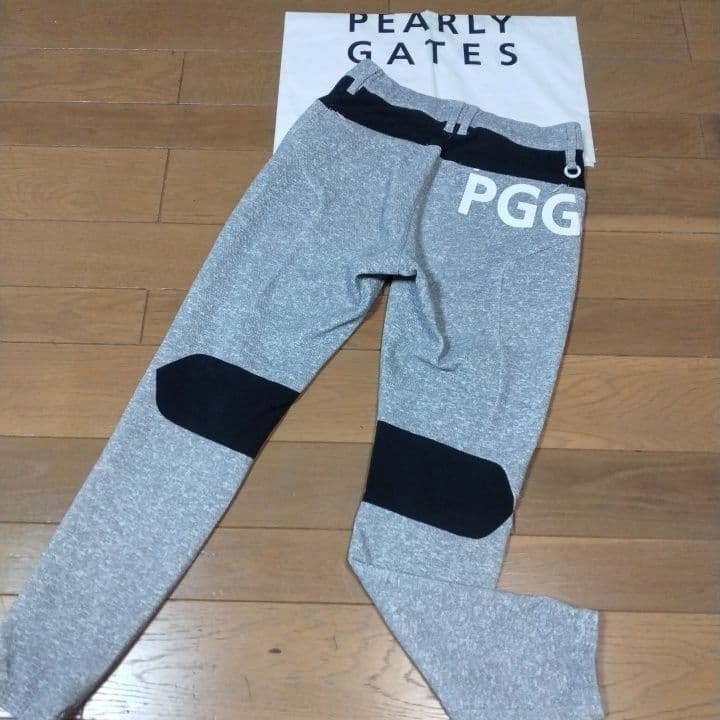 ⭐美品⭐PGG⭐パーリーゲイツ⭐デカロゴ⭐ストレッチパンツ⭐ダークグレー⭐M⭐