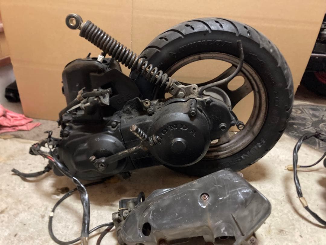 af27スーパーDIO純正太軸エンジンキャブリアホイールサス付