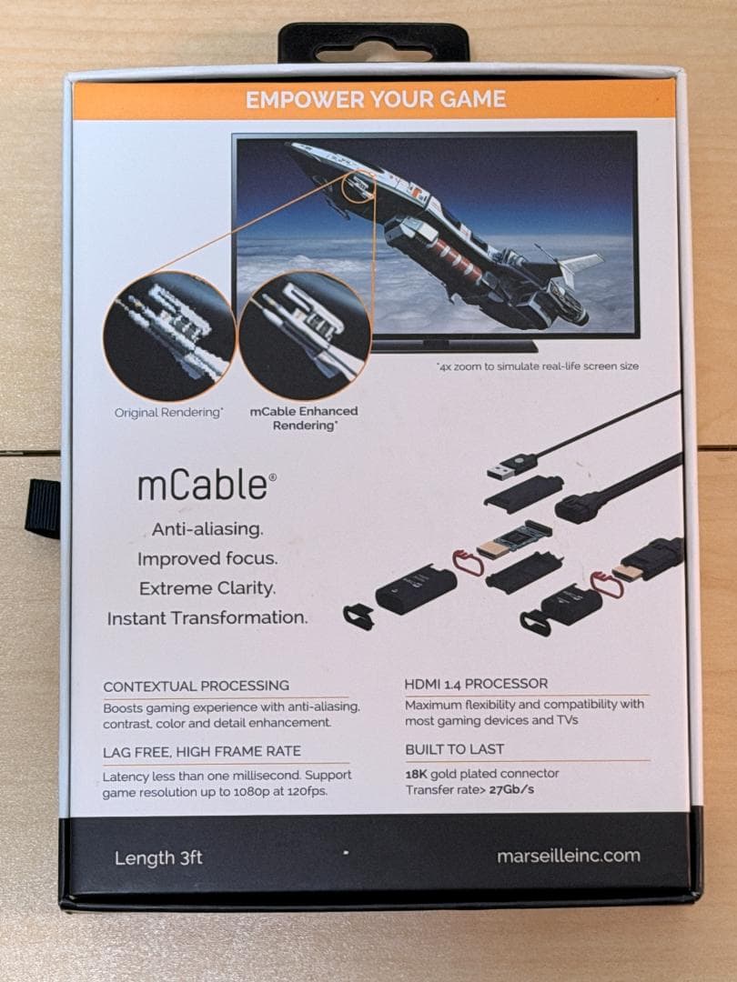 mCable Gaming Edition 3ft HDMIケーブル