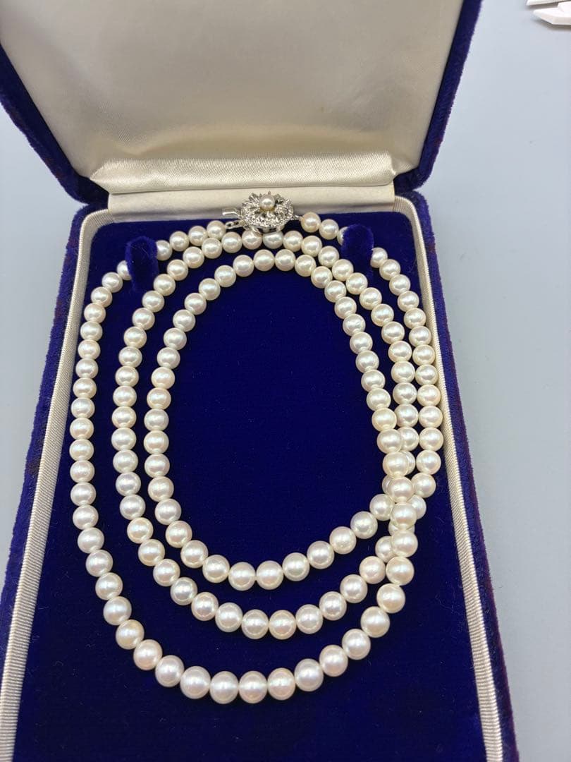 アコヤ真珠　本真珠　 0.6cm ロング　83cm レディース