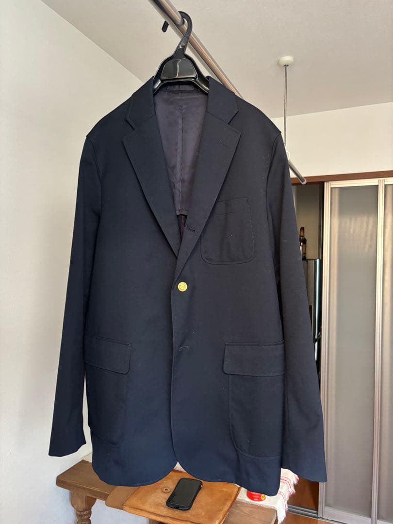 【美品】BEAMS＋（ビームスプラス）コンバットウール　紺ブレ　Lサイズ