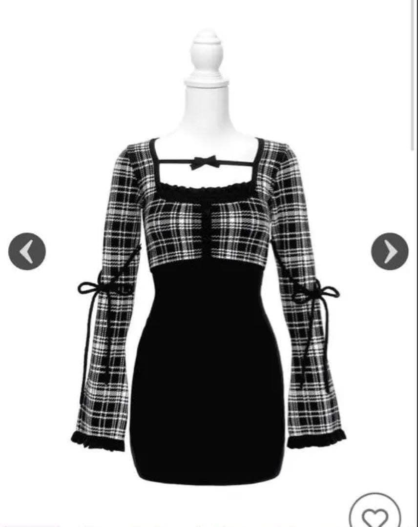 ハニーミュウ チェックリボンドッキングワンピース