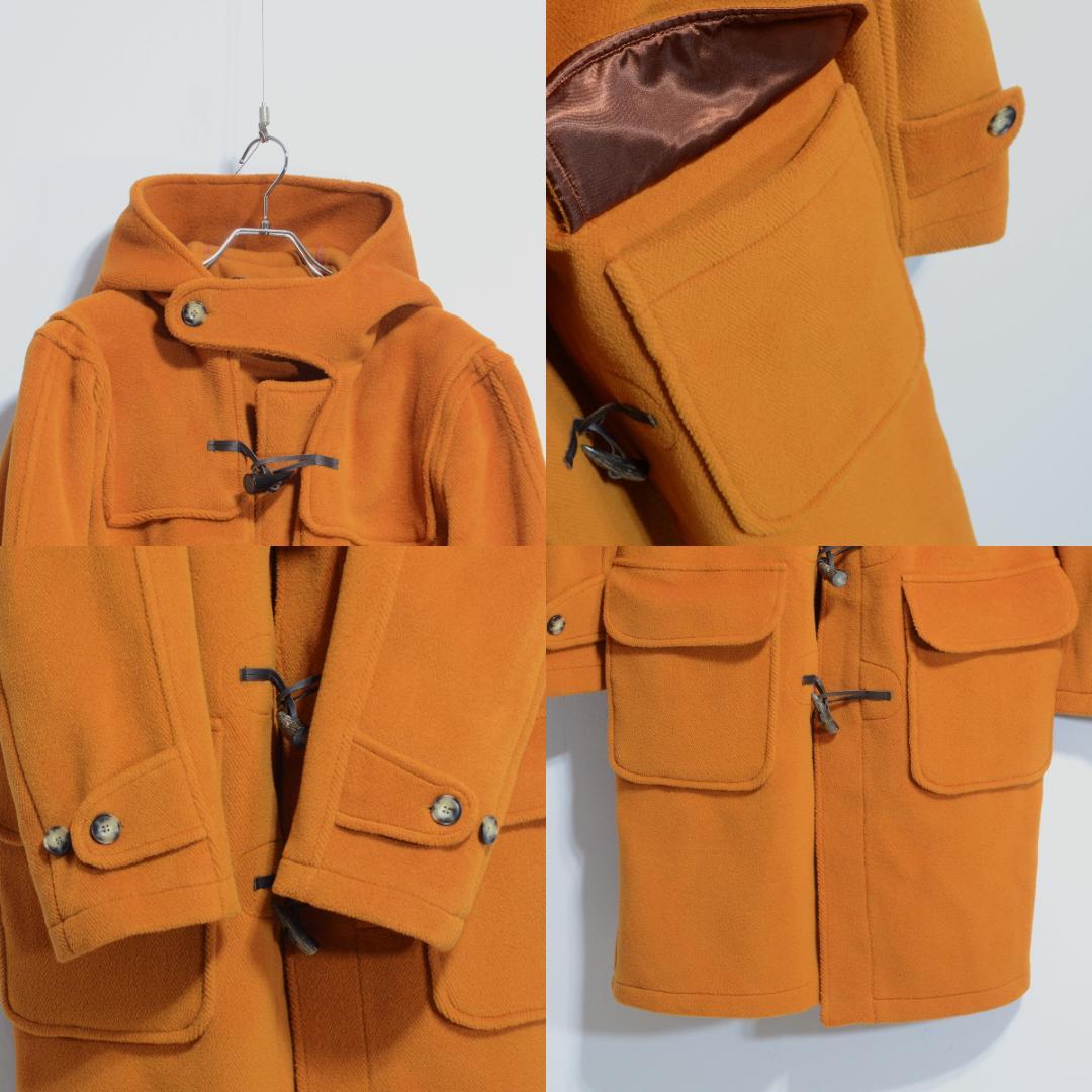 超極上品 マラリウス カットパイル モンゴメリー ダッフルコート オレンジ 36
