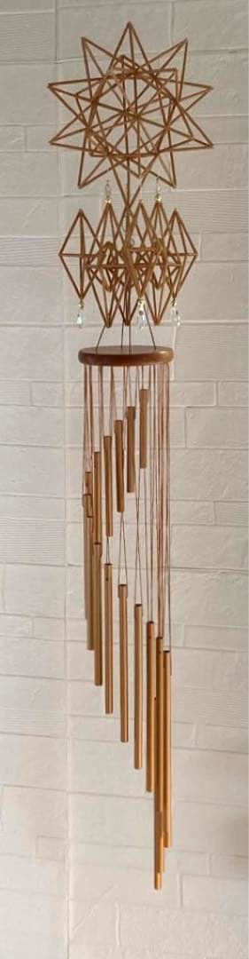 大型ヒンメリ✳︎キャラメルブラウン✳︎ビッグスターボール・ウィンドチャイム