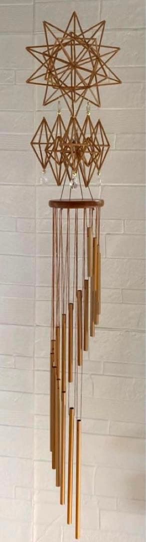 大型ヒンメリ✳︎キャラメルブラウン✳︎ビッグスターボール・ウィンドチャイム