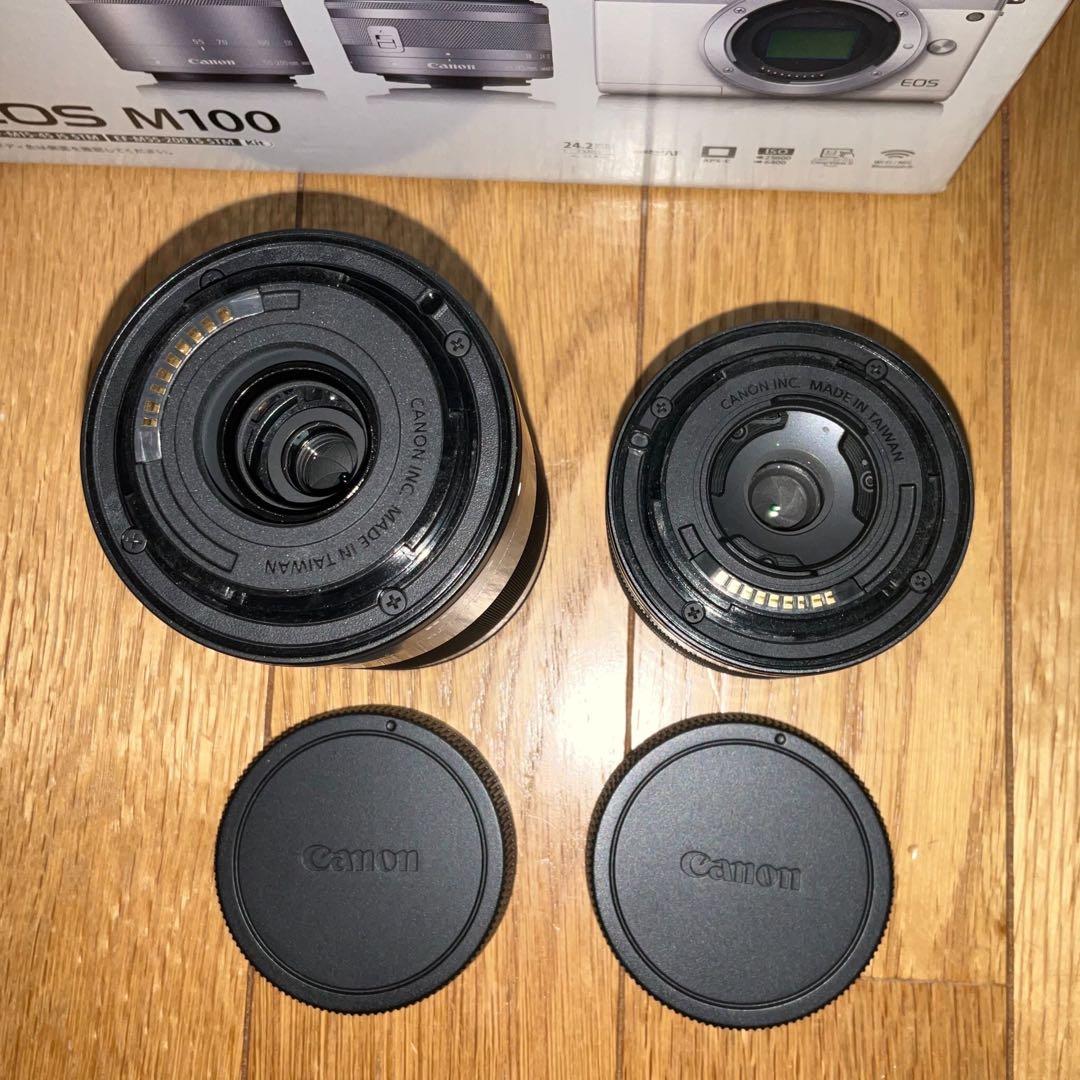 Canon EOS M100 ダブルレンズキット　ブラック　ミラーレスカメラ