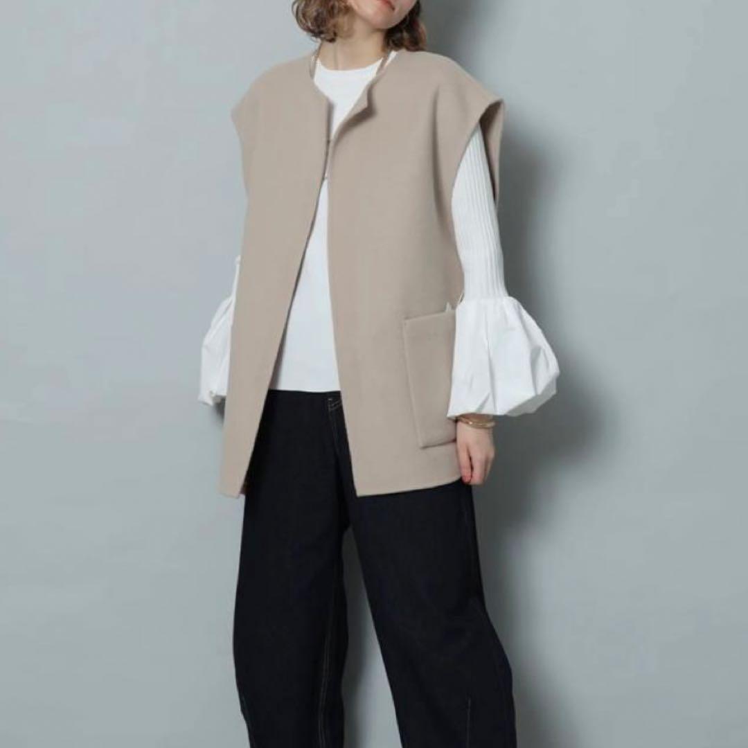 新品タグ付✨ 定価3.9万 CADUNE ウール リバー ベスト ジレ