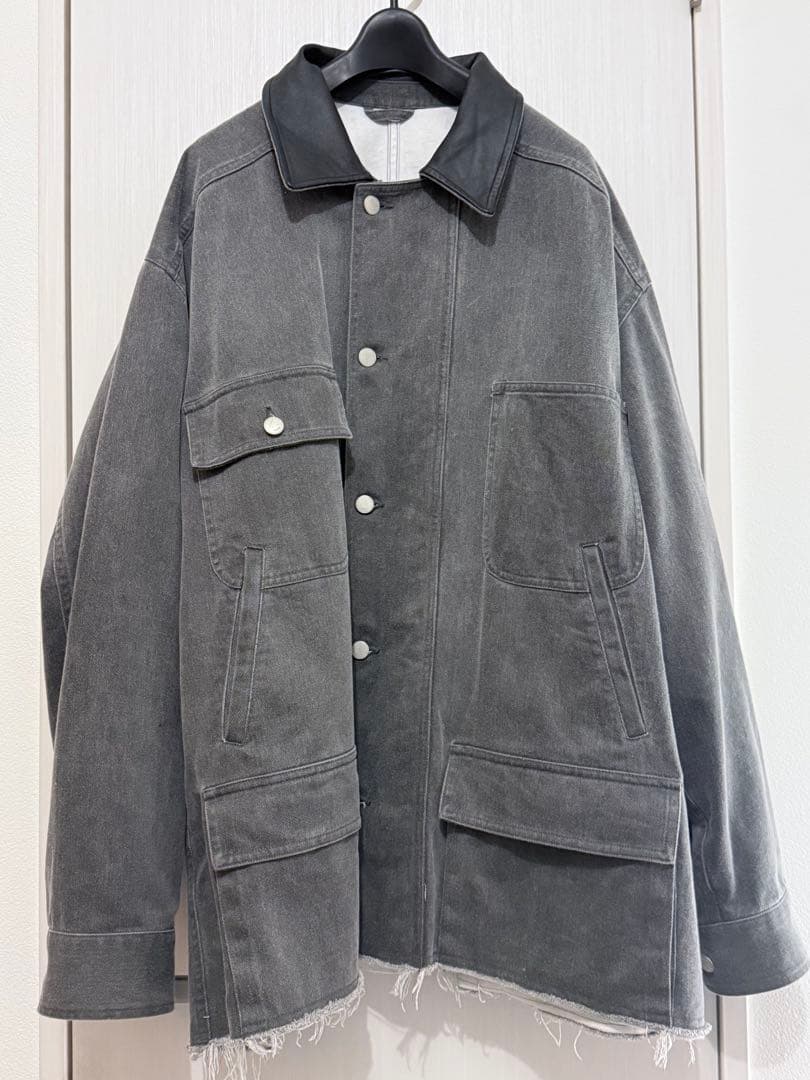 YOKE レザー切替カットオフ　カバーオール size3