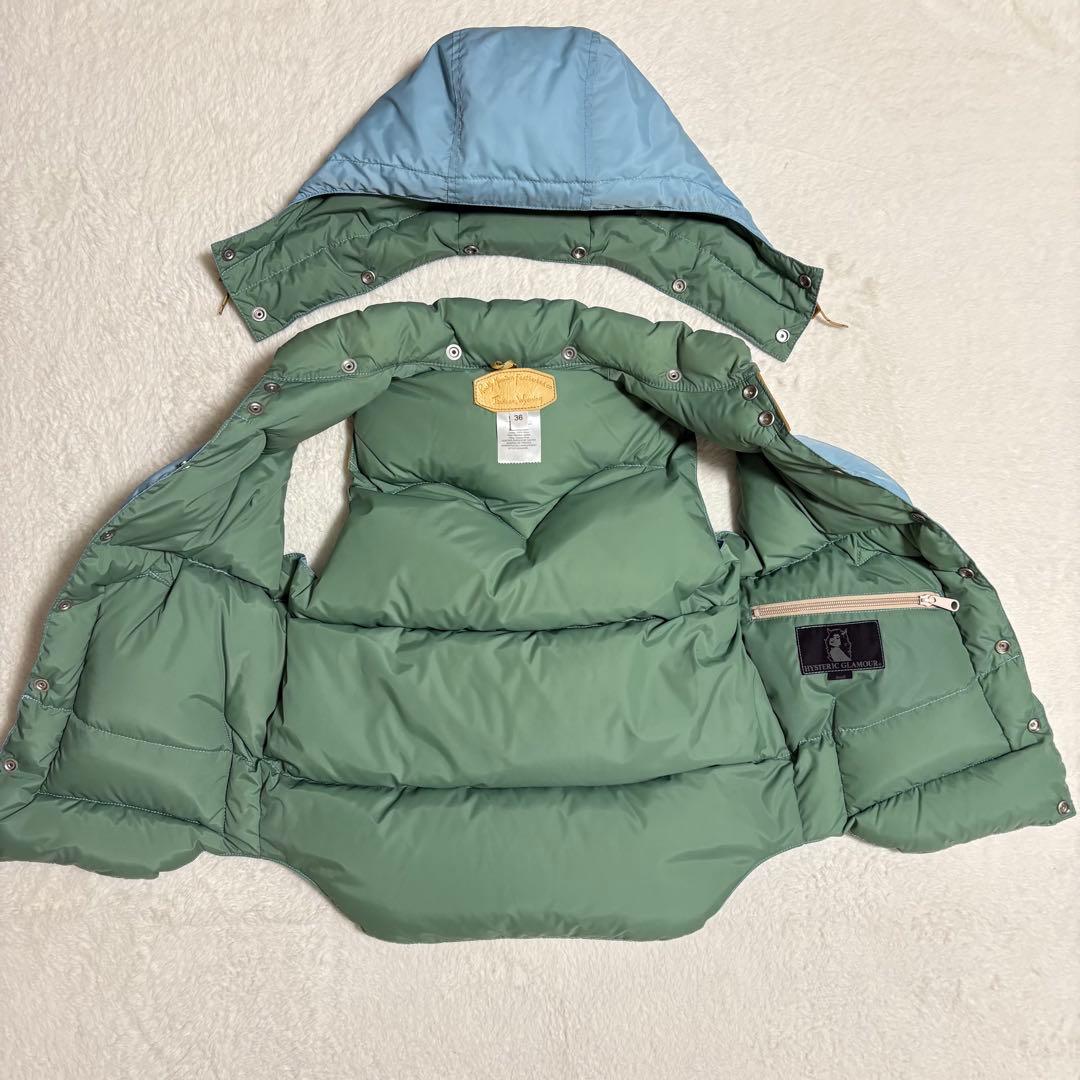 ヒステリックグラマー×ロッキーマウンテン ダウンベスト フード付き S 美品