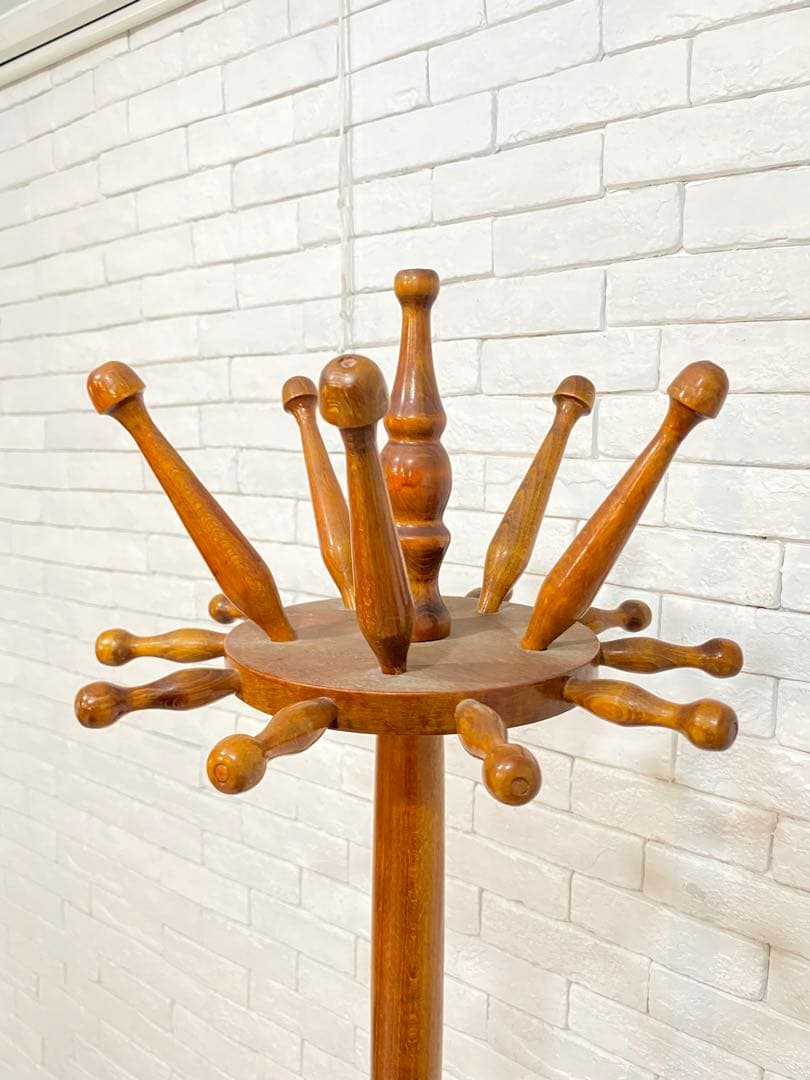 【東京都内23区配送無料】アンティーク　デンマーク製　ポールハンガー　スタンド