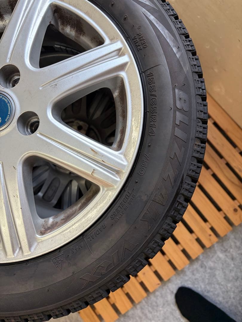 タントにて使用 スタッドレス・ホイール4本 セット