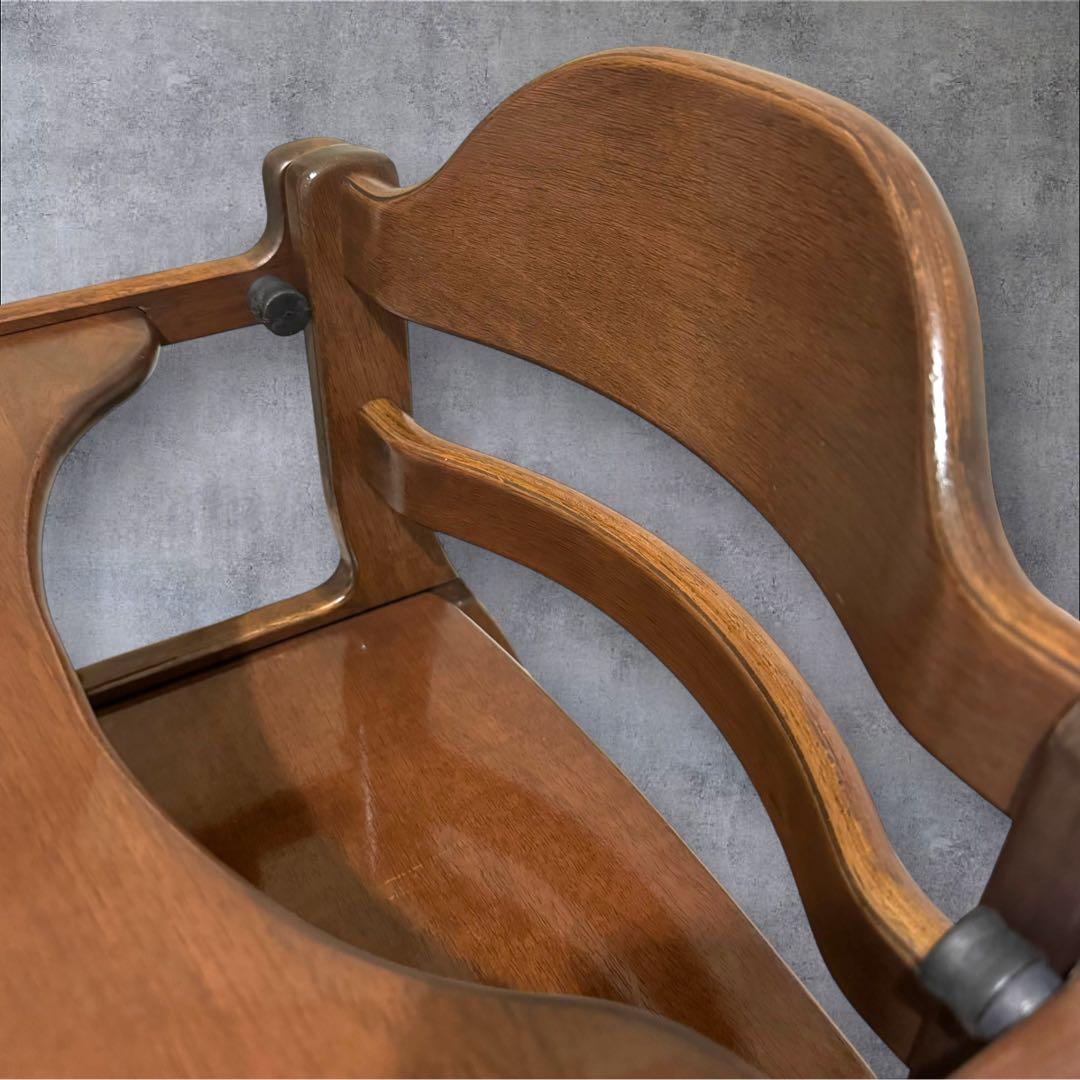 美品✨すくすくローチェアⅡ ダークブラウン ベビー用ローチェア 木製