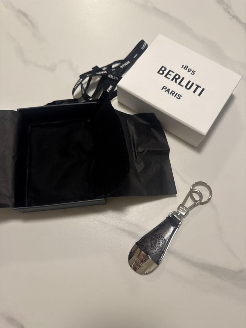 専用　ベルルッティフルスクリットレザー　シューホーン　キーホルダー