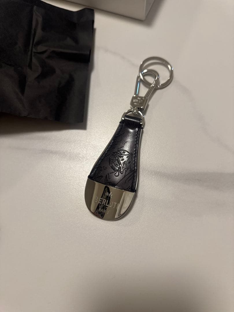 専用　ベルルッティフルスクリットレザー　シューホーン　キーホルダー