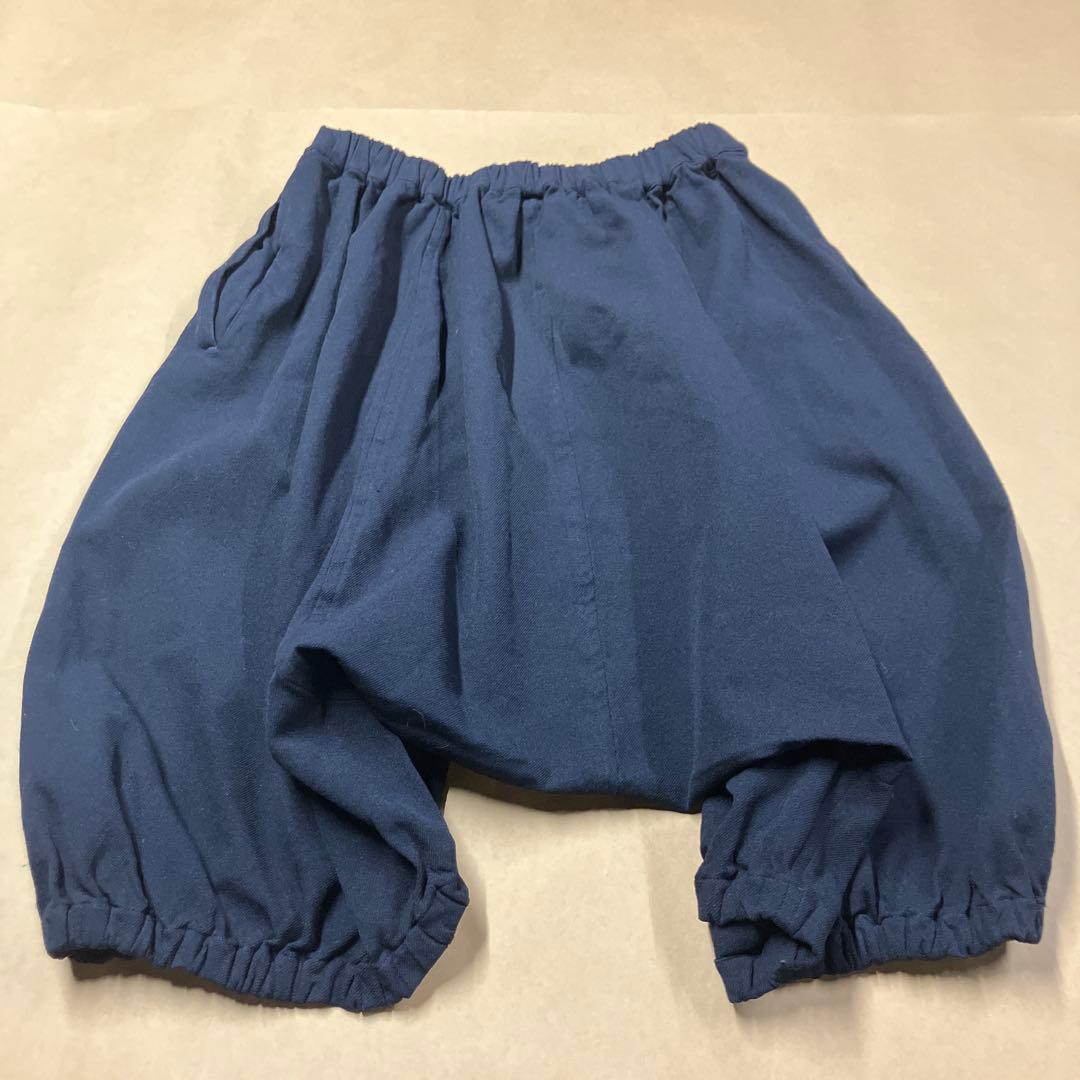 コムデギャルソン　ポリ　サルエルパンツ　ネイビー