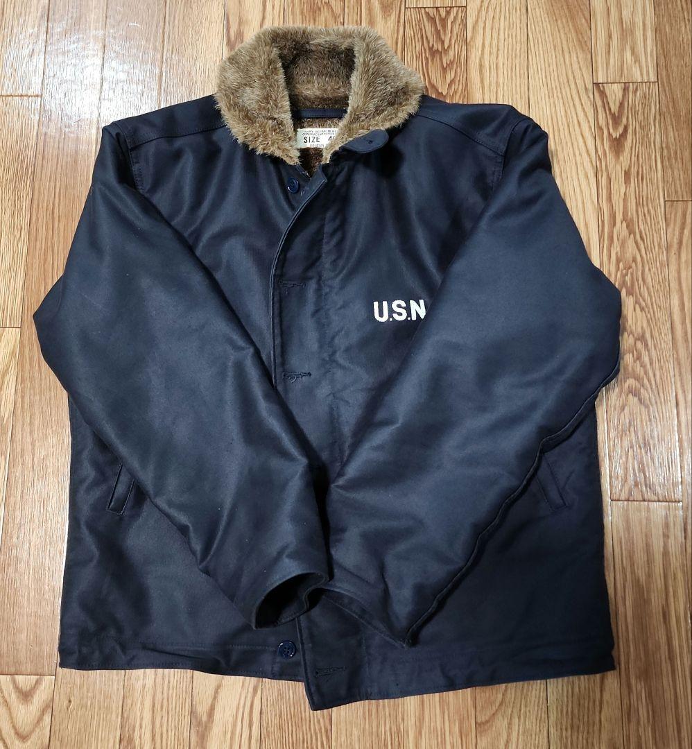 HOUSTON ヒューストン N-1 デッキジャケット ネイビー 40