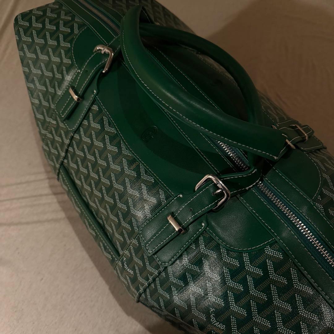 ゴヤールGOYARDボストン45 グリーン 美品