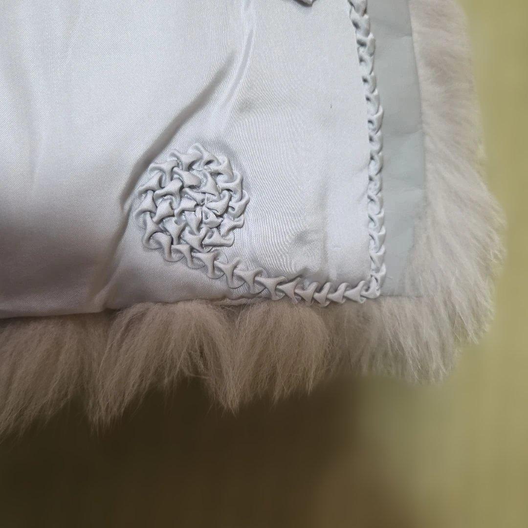 極美品 SAGAFOX ホワイトフォックス ハーフコートサイズ13号 銀サガ