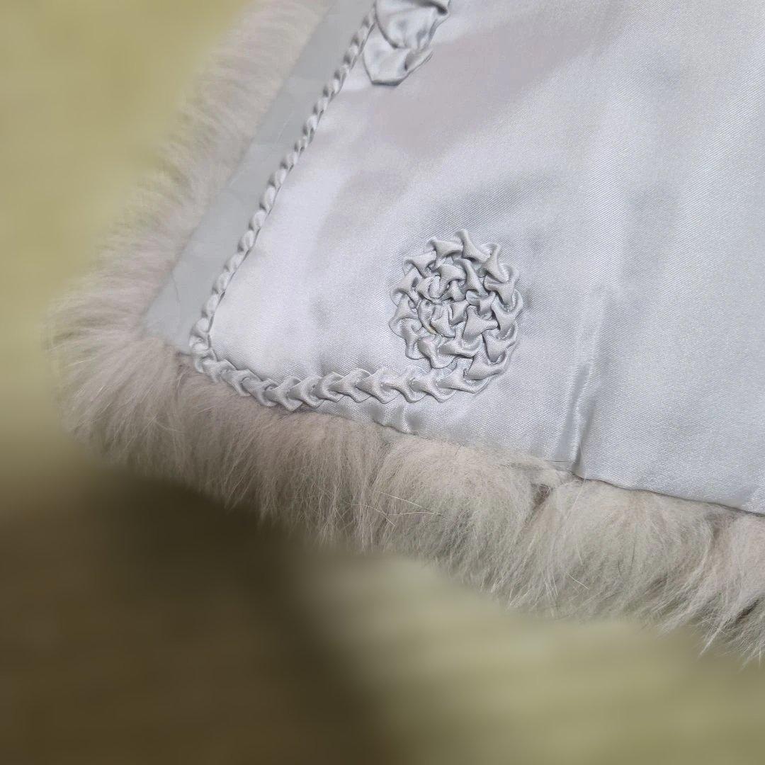 極美品 SAGAFOX ホワイトフォックス ハーフコートサイズ13号 銀サガ