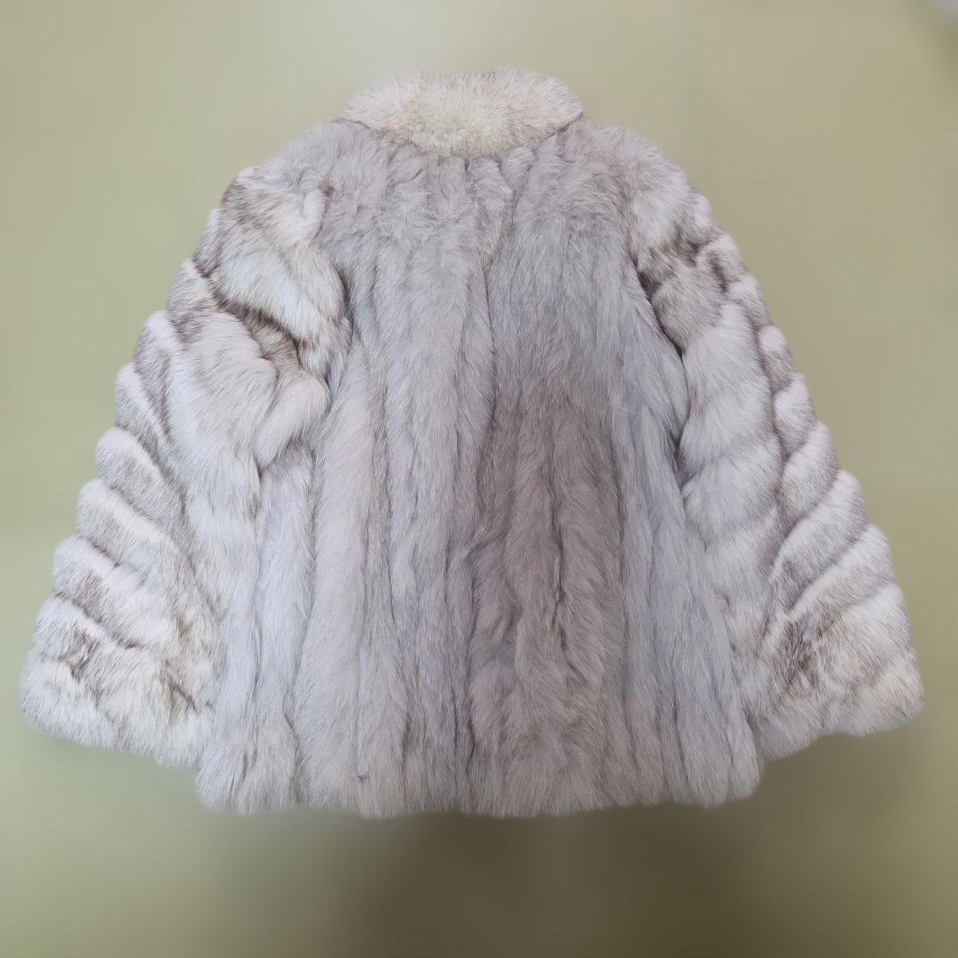 極美品 SAGAFOX ホワイトフォックス ハーフコートサイズ13号 銀サガ