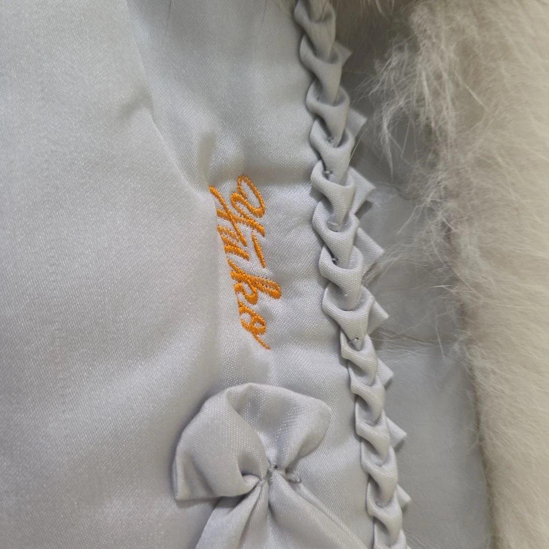 極美品 SAGAFOX ホワイトフォックス ハーフコートサイズ13号 銀サガ