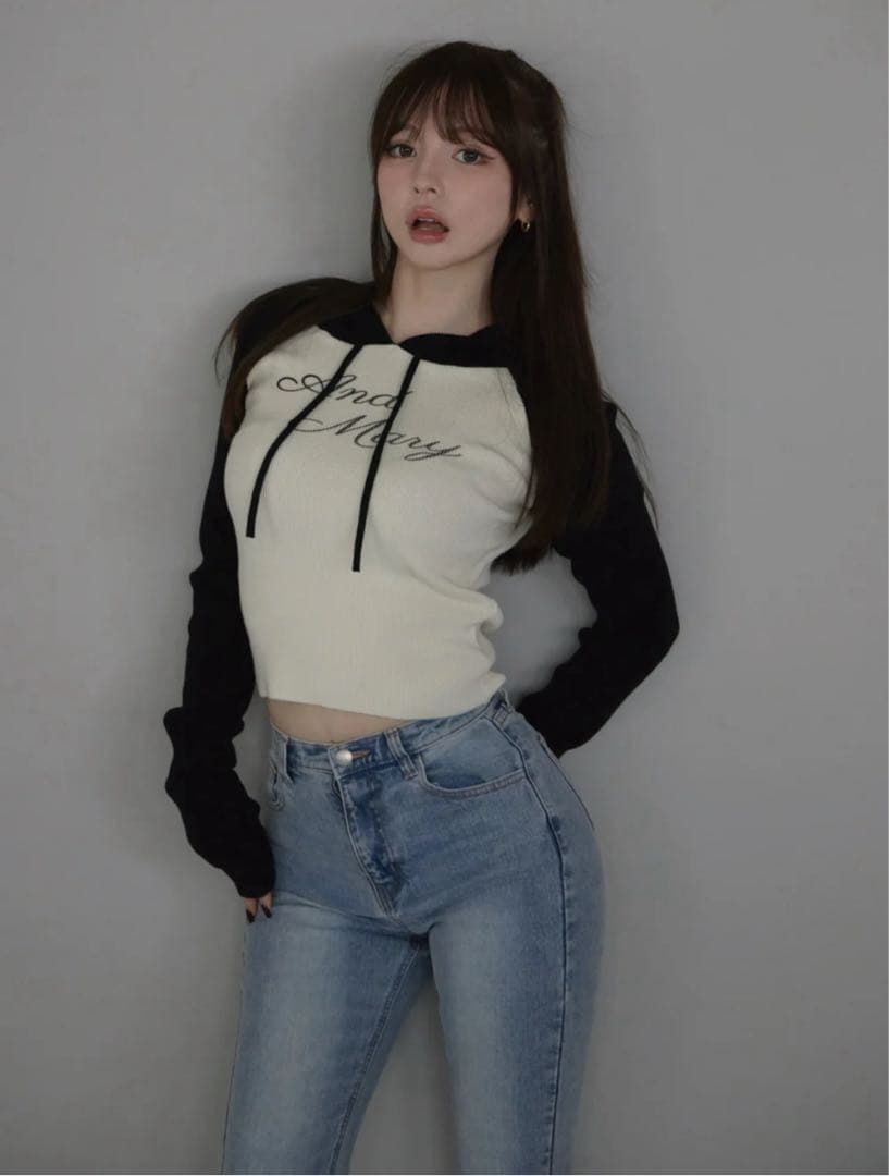 トップス andmary Letter mary logo tops