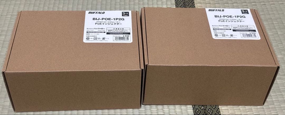 BUFFALO BIJ-POE-1P2G PoEインジェクタ開封のみほぼ新品2個