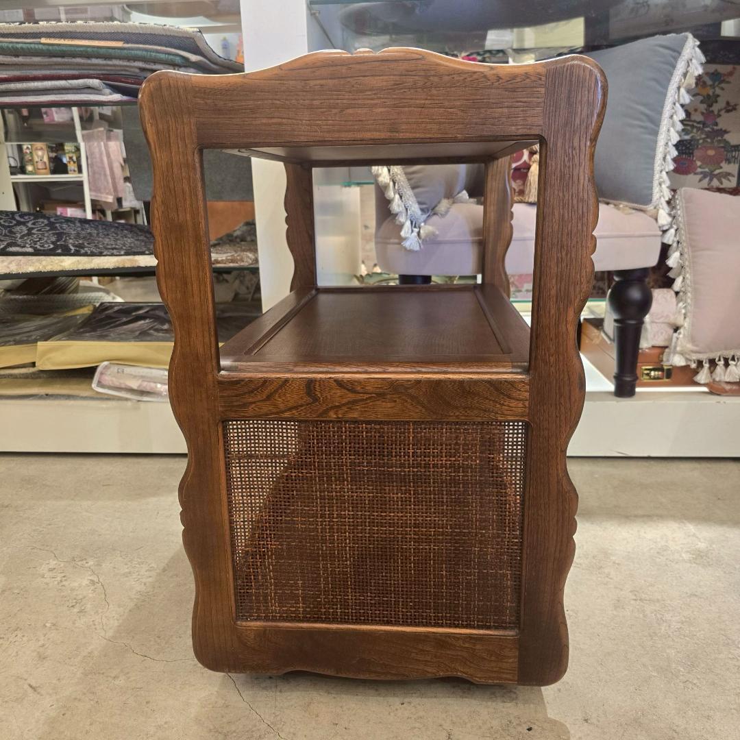 i+【美品】 karimoku カリモク 木製 ワゴン サイドテーブル 国産家具