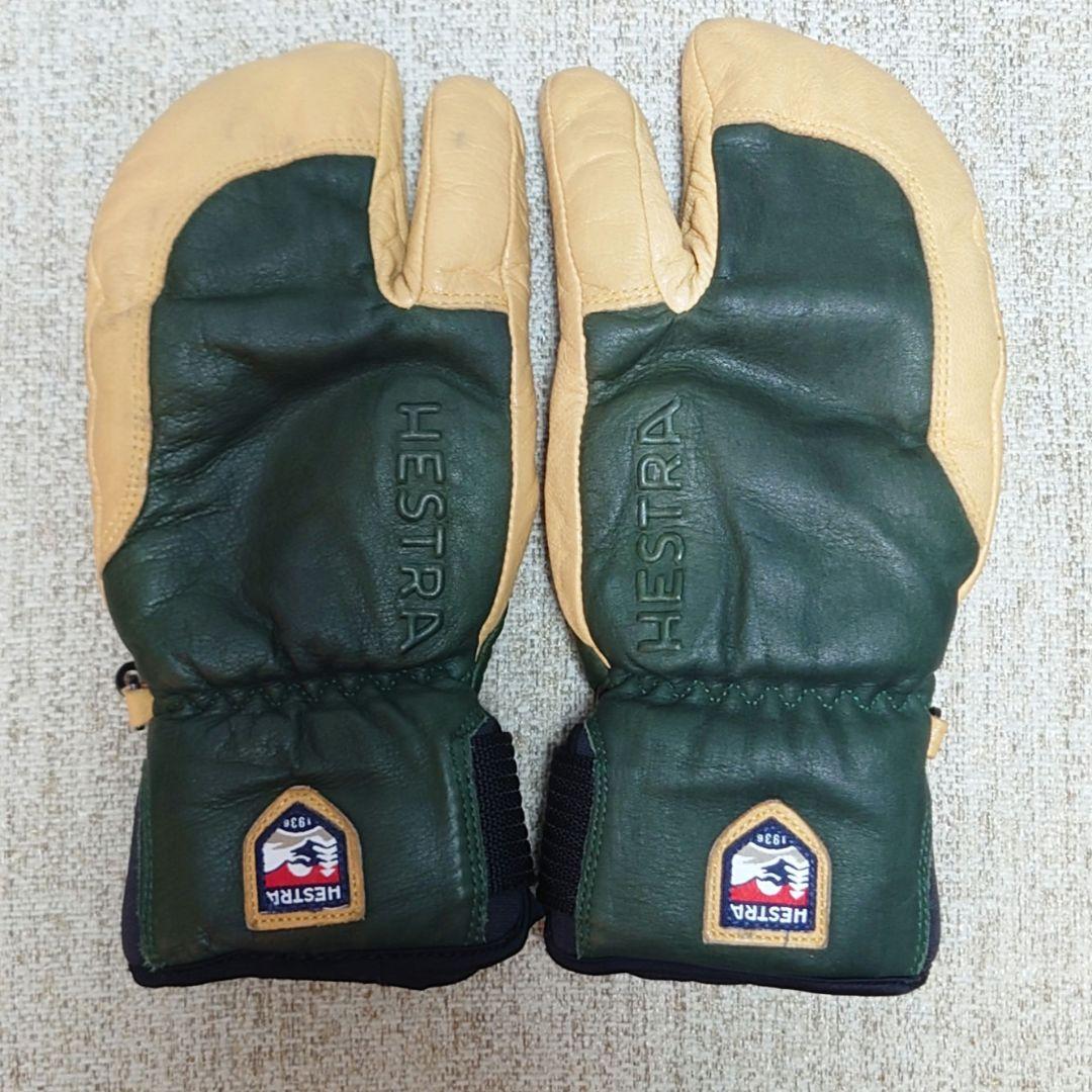 Hestra 3-Finger Full Leather short グローブ