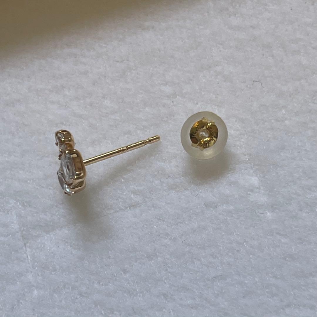 雨の日セール！美品【TAKE-UP】k18他ホワイトトパーズ★ピアス×3点セット