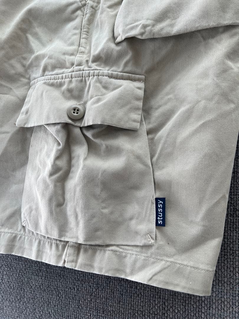 希少 95年 OLD STUSSY CARGO SHORTS 34インチ Ｌ